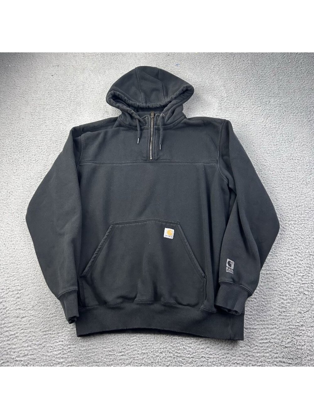Carhartt Rain Defender 1/4 Zip Hoodie Men's XL Tall Black 100617 001